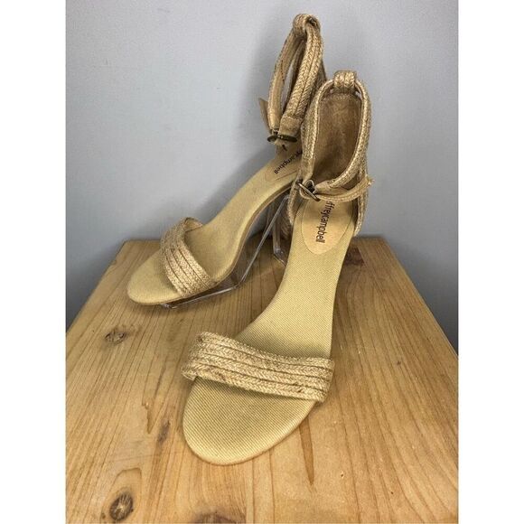 Jeffrey Campbell Women’s Rowboat Round Toe Block Heel Sandal Tan Sz 8.5 - Picture 2 of 6